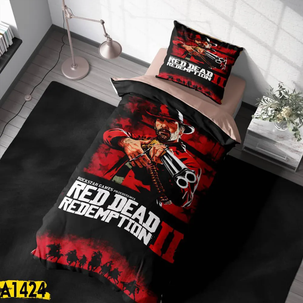 2 ست روتختی سه بعدی یک نفره پسرانه طرح red dead - تصویر 1